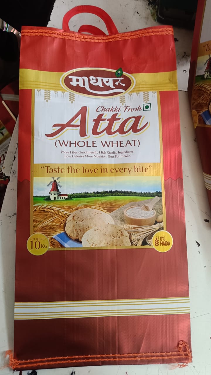 Atta Packing Bag, Flour Packing Bag, Atta Flour Packing Bags, Atta Packaging Bags, Flour Packaging Bags, BOPP Atta Bags, PP Woven Atta Bags, Printed Atta Bags, Atta Bag Manufacturer, Flour Bag Manufacturer, 5 Kg Atta Bag, 10 Kg Atta Bag